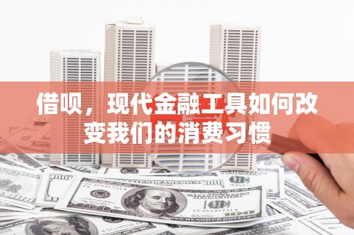 贺州借呗，现代金融工具如何改变我们的消费习惯