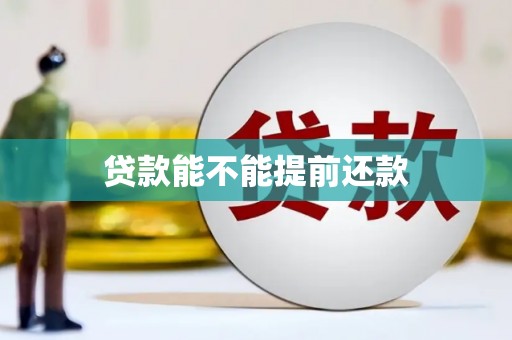 贺州贷款能不能提前还款