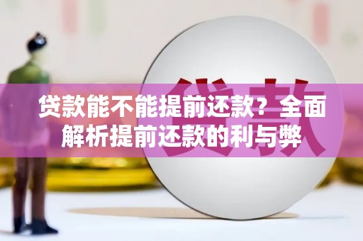 贺州贷款能不能提前还款？全面解析提前还款的利与弊