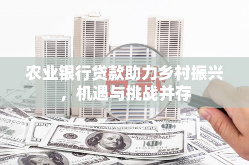 贺州农业银行贷款助力乡村振兴，机遇与挑战并存