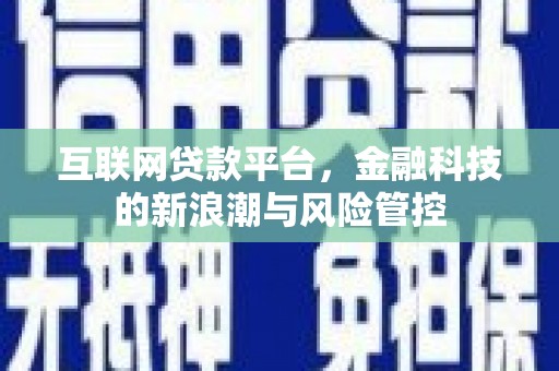 贺州互联网贷款平台，金融科技的新浪潮与风险管控