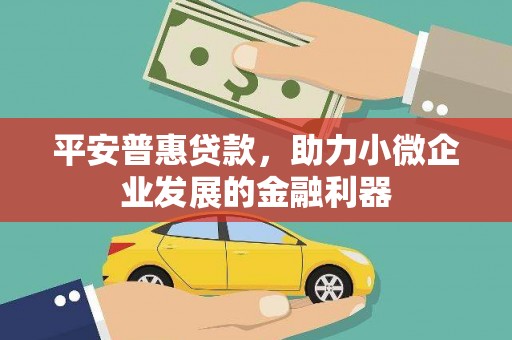 贺州平安普惠贷款，助力小微企业发展的金融利器