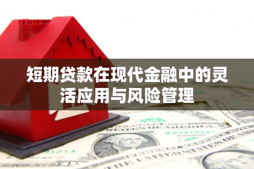 贺州短期贷款在现代金融中的灵活应用与风险管理
