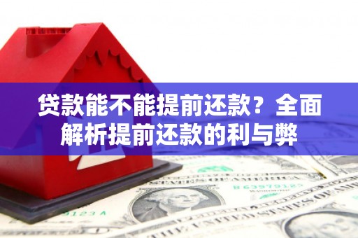 贺州贷款能不能提前还款？全面解析提前还款的利与弊